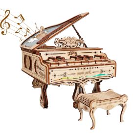3d Wooden Puzzle Piano Can be played Handmade Assembly Model kit DIY Crafts Holidays birthdays Christmas Gifts