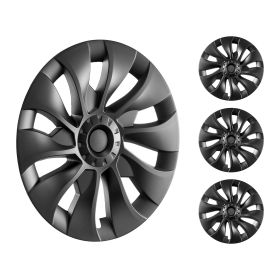 Wheel Rim Cover Hubcaps, 18 in, 2017-2023 Model 3 Fully Fit Hubcap with Snap, Guard Tape & Valve Nozzle Hole