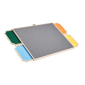 1500 Piece Rotating Puzzle Board with 4 Colorful Felt Drawers and Cover, 34x25 in Portable Wooden Table