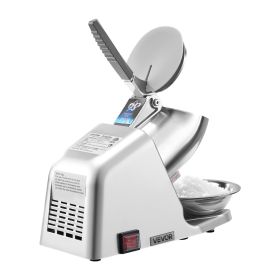 Ice Crusher Machine, 286lbs Per Hour Electric 4 Blades Snow Cone Maker, Stainless Steel Shaved Ice Machine with Bowl and Cover