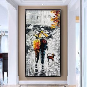 Handmade Thick Texture Landscape Oil Paintings On Canvas Wall Art Decoration Modern Abstract Picture For Home Decor (size: 60X120cm)