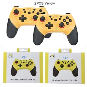 Compatible Nintendo Switch Controller Wireless Bluetooth Gamepads For Nintendo Switch Pro OLED Console Control Joystick (Ships From: China, Color: 2PC Yellow With  BOX)