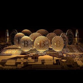 Bit Coins The Celebratory Coins In Crystal Clear Case (Color: Gold, size: 3 Coins Same)